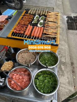 Bếp nướng thịt sườn bằng gas 4 đốt dài Eton K255