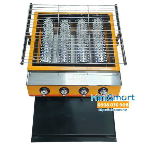 Bếp nướng thịt sườn bằng gas 4 đốt dài Eton K255