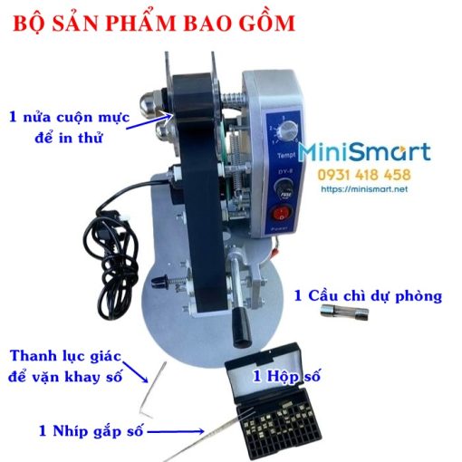 Bo san pham may in han su dung thu cong dy8 Máy in hạn sử dụng (in date) thủ công DY8