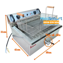 Bếp chiên nhúng công nghiệp ShunJi 20 lít có van xả dầu