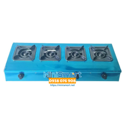Bếp gas 4 họng dài nấu mì cay, cơm niêu, đổ bánh xèo, xào bò