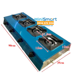 Bếp gas 4 họng dài nấu mì cay, cơm niêu, đổ bánh xèo, xào bò