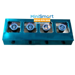 Bếp gas 4 họng dài nấu mì cay, cơm niêu, đổ bánh xèo, xào bò