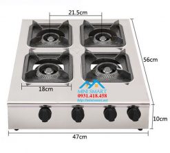 Bếp gas 4 họng nấu mì cay, cơm niêu, đổ bánh xèo, xào bò