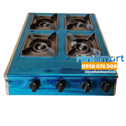 Bếp gas 4 họng vuông nấu mì cay, cơm niêu, đổ bánh xèo, xào bò