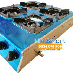 Bếp gas 4 họng vuông nấu mì cay, cơm niêu, đổ bánh xèo, xào bò