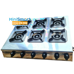 Bếp gas 6 họng dùng nấu mì cay, cơm niêu, đổ bánh xèo, xào bò