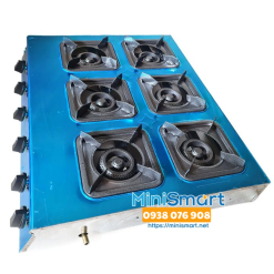 Bếp gas 6 họng dùng nấu mì cay, cơm niêu, đổ bánh xèo, xào bò