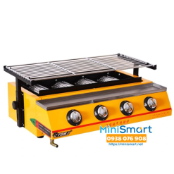 Bếp nướng gas 4 đốt ngắn K222 dành cho quán cơm tấm