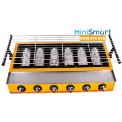 Bếp nướng thịt dùng gas 6 đầu đốt ngắn Eton K233