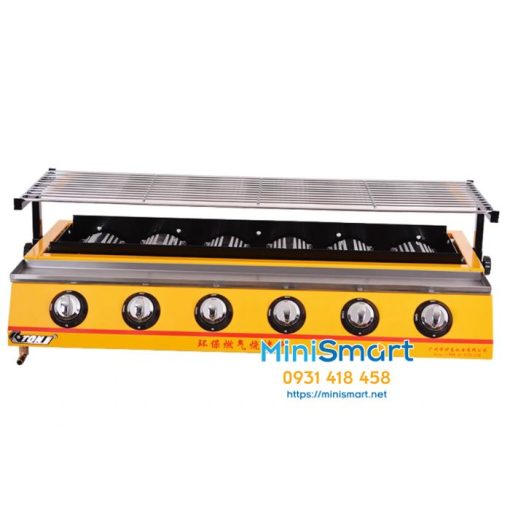 bep nuong thit dung gas 6 dau dot ngan eton k233 6 bếp nướng thịt dùng gas 6 đầu đốt ngắn