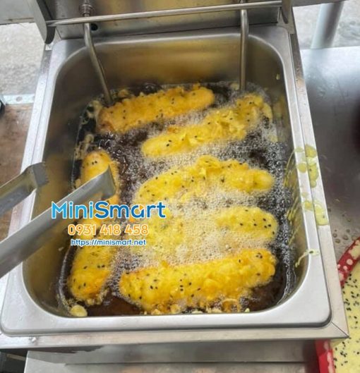 chien chuoi chien bang bep chien nhung 1 ngan shunji 6 lit Bếp chiên nhúng 1 ngăn Shunji 6 lít