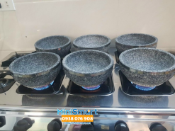 Bếp gas 8 họng nấu mì cay, cơm niêu, đổ bánh xèo, xào bò