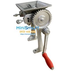 Máy cán mềm khô mực lõi inox 8cm quay bằng tay