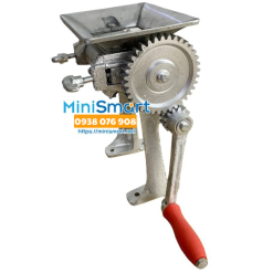 Máy cán mềm khô mực lõi inox 8cm quay bằng tay