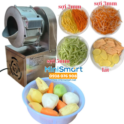 Máy cắt lát cắt sợi củ quả có thể thay dao năng suất 80kg/giờ