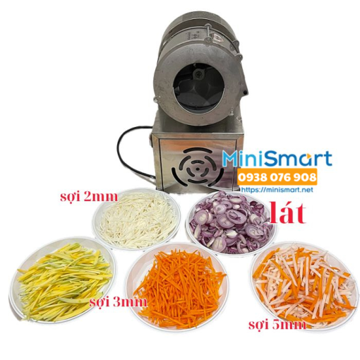 Máy cắt lát cắt sợi củ quả có thể thay dao năng suất 80kg/giờ