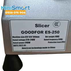 Máy cắt thịt đông lạnh, Máy cắt thịt chín ES - 250 công suất 240W
