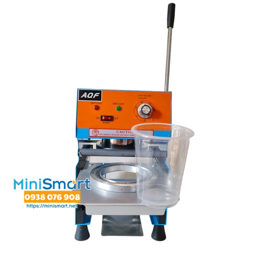 Máy dán ly khổng lồ 800ml, 900ml, 1 lít hiệu AQF không đếm số