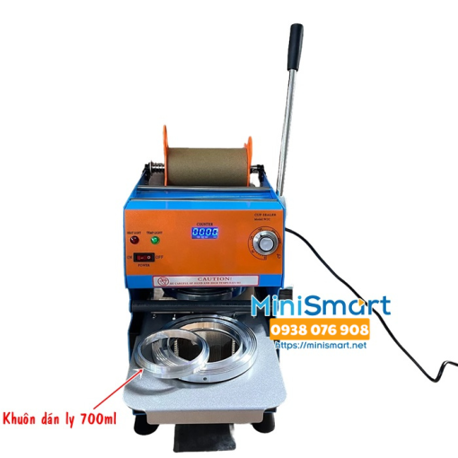 Máy dán ly nhiều kích cỡ từ 500ml đến 1 lít W2C