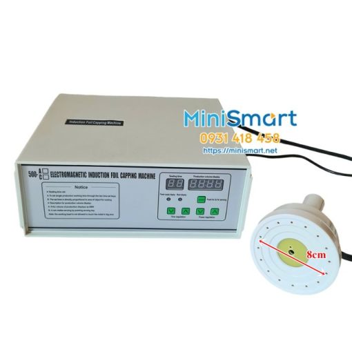 may dan mang seal nhom cho hoa chat dau nhot 500a 5c Máy dán màng nhôm DLF-500C cho thực phẩm, hóa chất, dầu nhớt