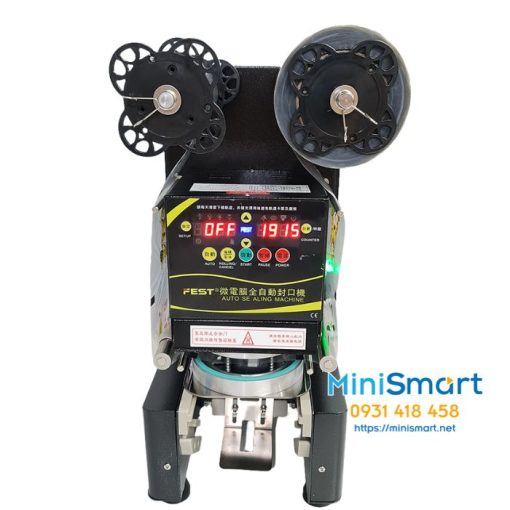 máy dập nắp ly trà sữa khổng lồ tự động hoàn toàn