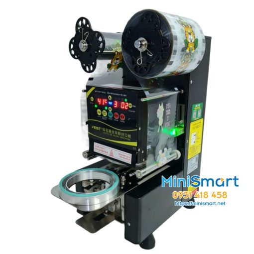 máy dập nắp ly trà sữa khổng lồ tự động hoàn toàn