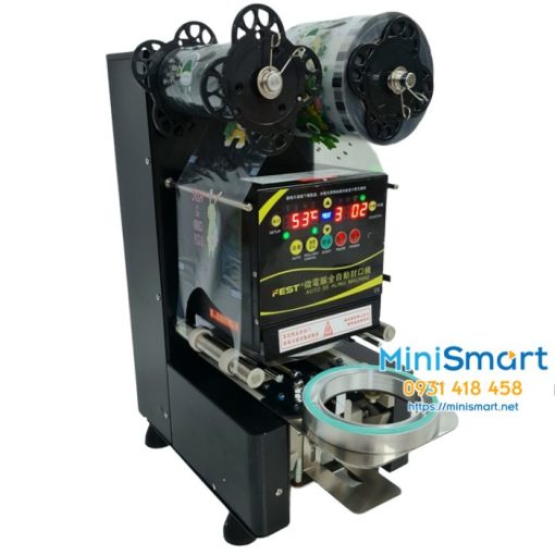 máy dập nắp ly trà sữa khổng lồ tự động hoàn toàn