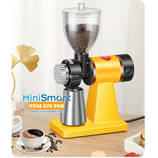 Máy xay cafe mini 8 mức chỉnh mịn công suất 180W ca inox