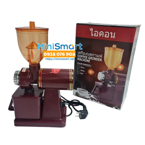Máy xay cafe mini Thái Lan 180W màu nâu đỏ