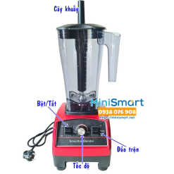Máy xay công nghiệp Smoothie Blender 2200W cối 3 lít - dao 4 cánh