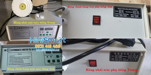 phan biet may seal chinh hang va hang nhai 3 Máy dán màng nhôm DLF-500C cho thực phẩm, hóa chất, dầu nhớt