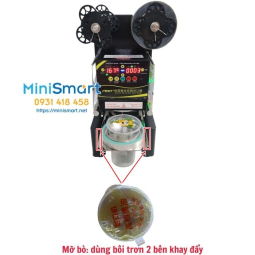 phụ kiện đi kèm máy dập nắp ly trà sữa khổng lồ tự động hoàn toàn