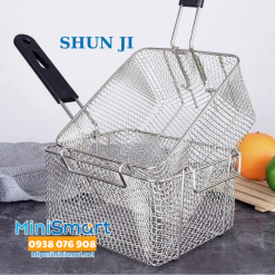Rổ chiên có tay cầm dùng cho bếp chiên nhúng Shunji