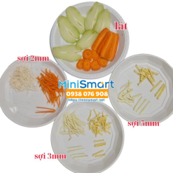 Máy cắt lát cắt sợi củ quả có thể thay dao năng suất 80kg/giờ