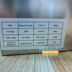 Bếp chiên nhúng công nghiệp ShunJi 20 lít có van xả dầu