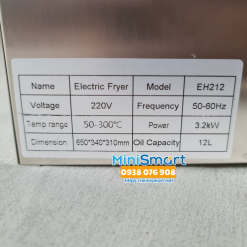 Bếp chiên nhúng điện 12 lít 2 rổ nhúng 1 ngăn