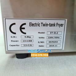Bếp chiên nhúng đôi cao cấp Eton ZL2 - dùng điện 220V