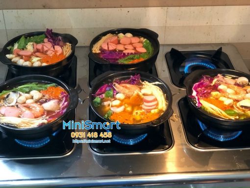 thuc te bep gas 6 hong nau mi cay do banh xeo bếp gas 6 họng nấu mì cay đổ bánh xèo