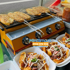 Bếp nướng gas 4 đốt ngắn K222 dành cho quán cơm tấm
